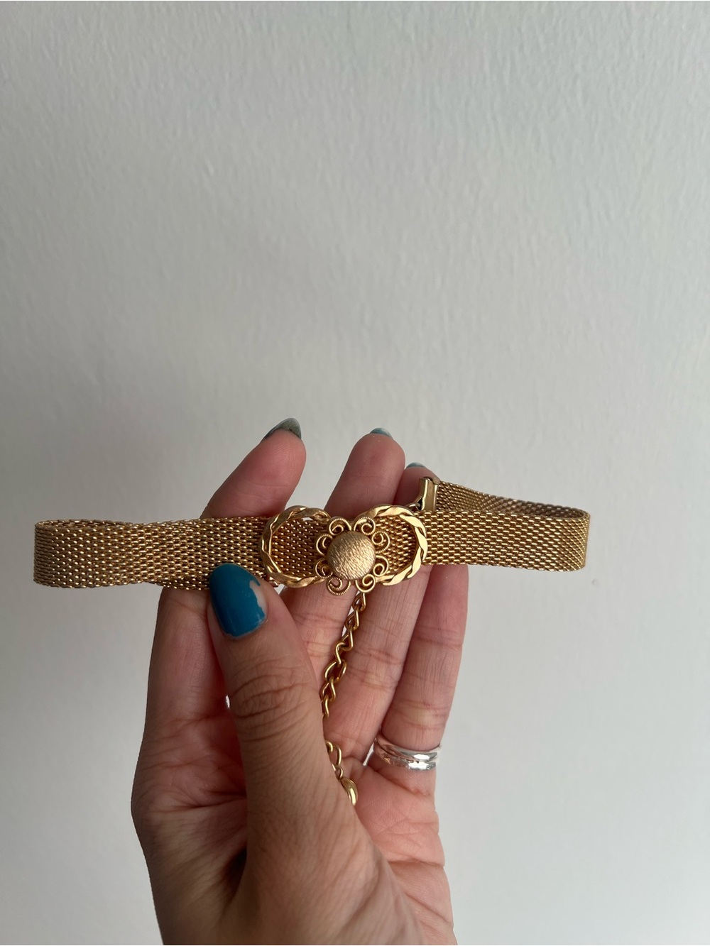 Antique Victorian Mesh Choker Style Necklace